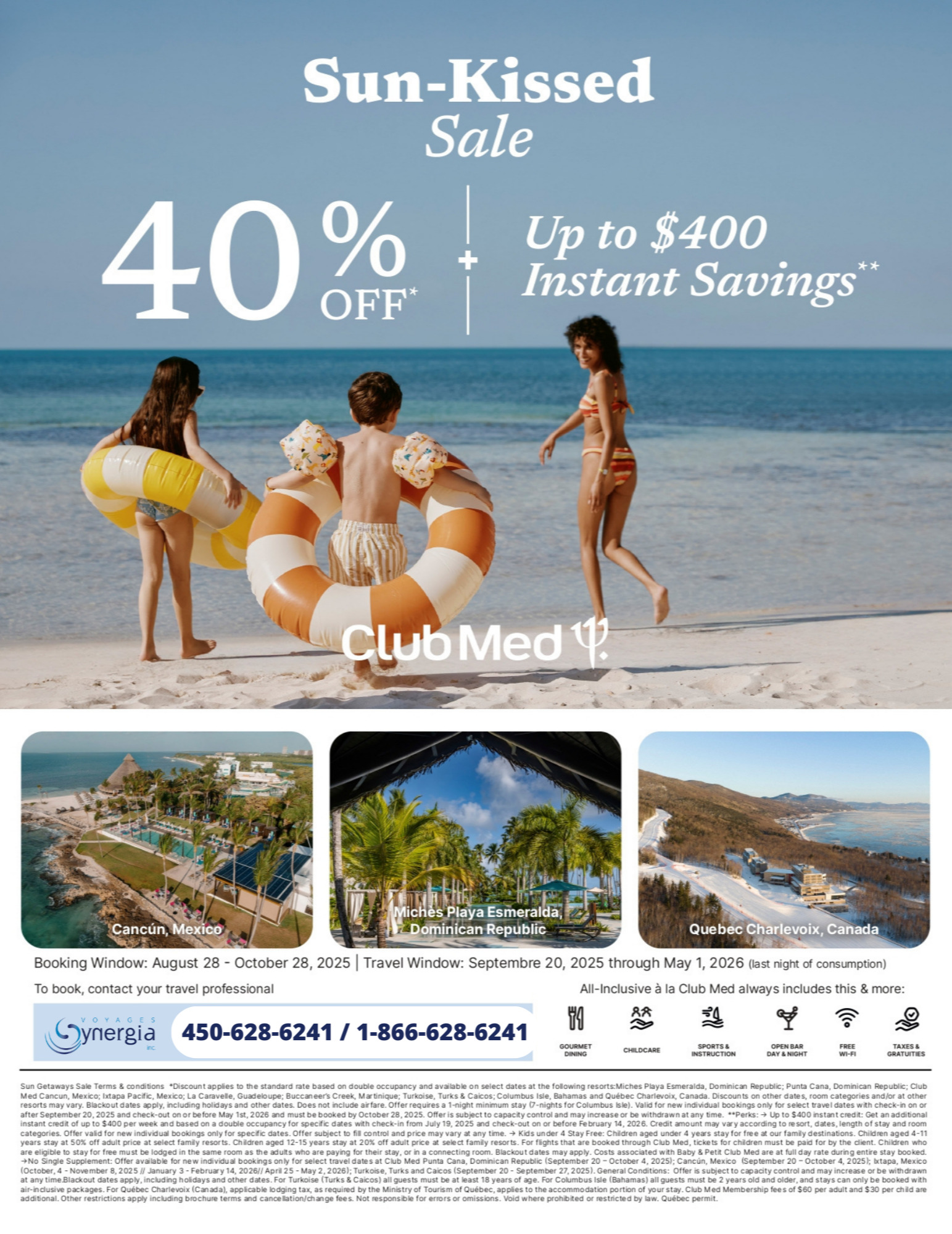 Club Med Promotions Early Booking Rates Up to 50% off with Voyages Donnacona Club Med Promotions Early Booking Rates Up to 50% off with Voyages Donnacona