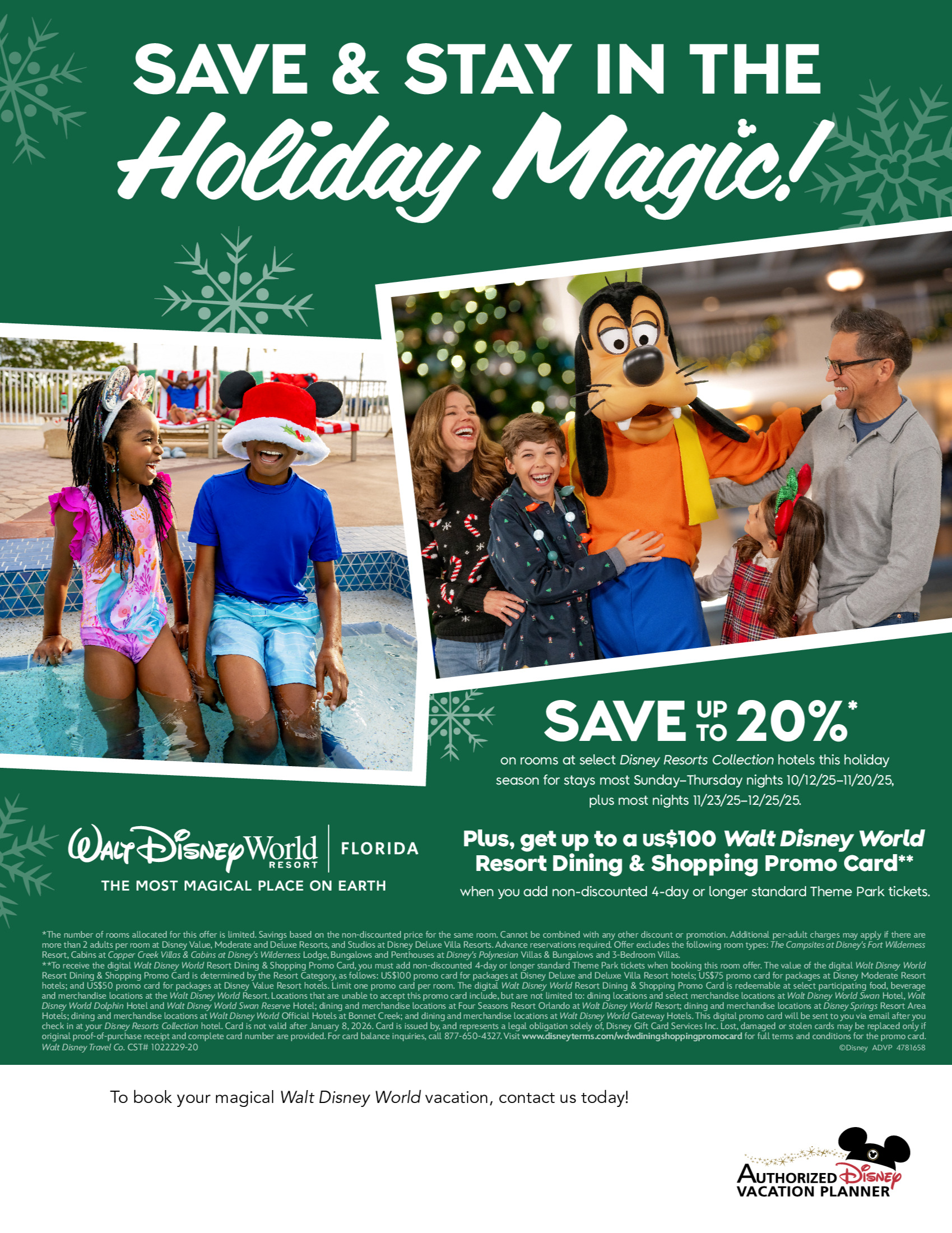 Walt Disney World Resort in Florida Save Up To 20% on rooms at select Disney Resort hotels this holiday season with your Magic Makers Voyages Donnacona